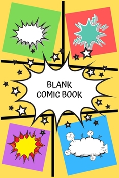 Paperback Blank comic book: draw your own comics on this this book