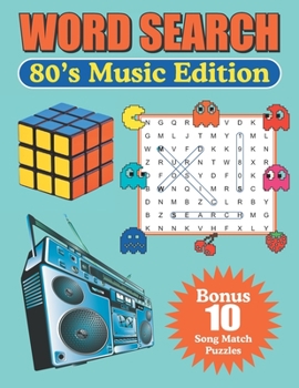 Paperback Word Search 80's Music Edition: Large Print Word Find Puzzles [Large Print] Book