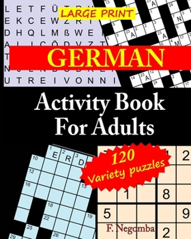 Paperback LARGE PRINT GERMAN Activity Book for Adults [German] Book