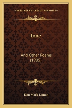 Paperback Ione: And Other Poems (1905) Book