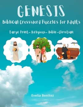 Paperback GENESIS. Biblical Crossword Puzzles for Adults. Large Print - Religious - Bible - Christian Book