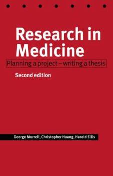 Paperback Research in Medicine: Planning a Project - Writing a Thesis Book