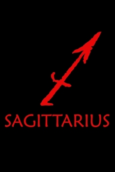 Paperback Notebook: Sagittarius Zodiac Sign Red November December Birthday Gift Black Lined Journal Writing Diary - 120 Pages 6 x 9 Book