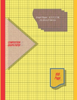 Paperback Graph Paper Notebook 8.5 x 11 IN, 21.59 x 27.94 cm [100page]: 5 squares per inch [.5 pt.]& 1 inch thick [1pt] perfect binding, non-perforated, Double- Book