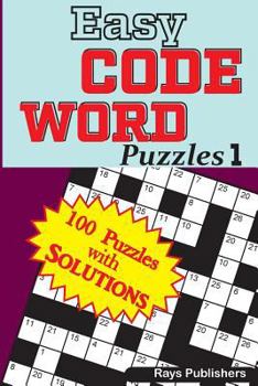 Paperback Easy CODE WORD Puzzles [Large Print] Book