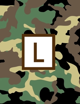 L: Letter Monogrammed 2020 Weekly Planner For Hunter Or Hunting Guide - Camo Camouflage January 2020 - December 2020 (8.5"x11")