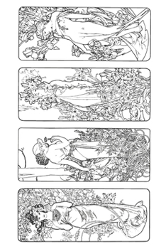 Woman Floral art Nouveau  Lined Notebook