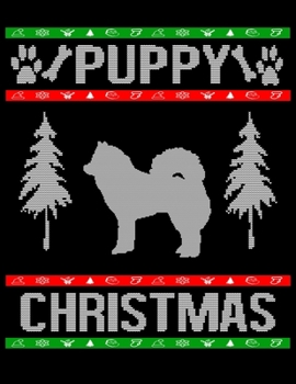 Paperback Puppy Christmas: Eurasier Lover Gift Blank Notebook 8.5X11 100 Pages Scrapbook Sketch Notebook Book