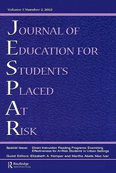 Paperback Direction instruction Reading Programs: Examining Effectiveness for at-risk Students in Urban Settings: A Special Issue of the journal of Education fo Book