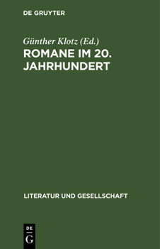 Hardcover Romane Im 20. Jahrhundert: Usa, England, Frankreich, Brd [German] Book