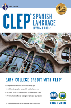 Paperback Clep(r) Spanish Language: Levels 1 and 2 (Book + Online) [Spanish] Book