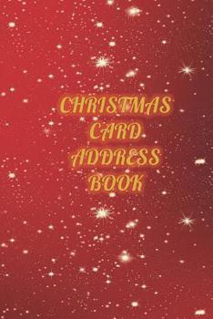 Paperback Christmas Card Address Book: 6 x 9 with 2 address fields per page, 100 pages. Red, seasonal cover. Book