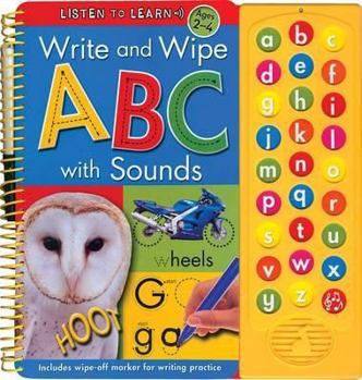 Hardcover Write and Wipe ABC with Sounds: Listen to Learn Book