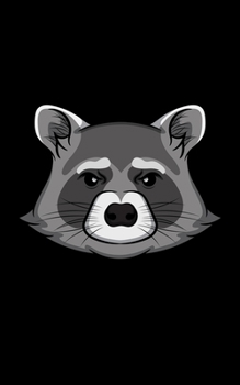 Notebook : Racoon Head Illustration - 100 Graph Paper Pages - Soft Cover - Small Size - 5 X 8 Inch