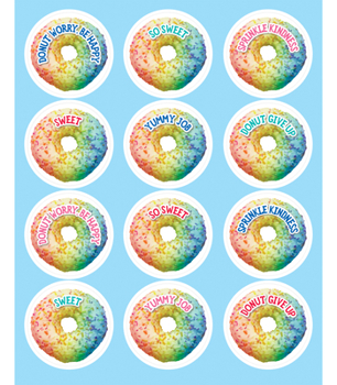 Misc. Supplies Industrial Cafe Rainbow Donuts Motivational Stickers Book