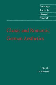 Paperback Classic and Romantic German Aesthetics Book