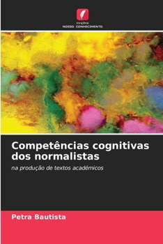 Paperback Competências cognitivas dos normalistas [Portuguese] Book