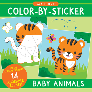 Paperback My First Color-By-Sticker Book - Baby Animals (14 Scenes) Book