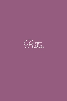 Rita: notebook with the name on the cover, elegant, discreet, official notebook for notes, dot grid notebook,