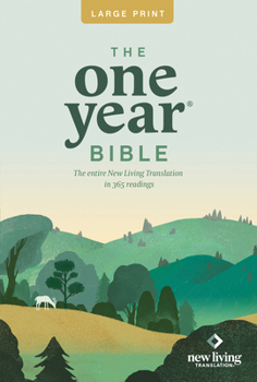 Paperback One Year Premium Slimline Bible-NLT-Large Print 10th Anniversary [Large Print] Book