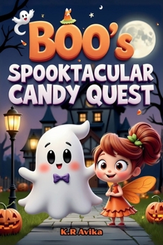 Paperback Boo's Spooktacular Candy Quest: Friendly Ghost Story for Kids with Coloring & Fun Games - Poems, "Would you rather" silly questions & more Book
