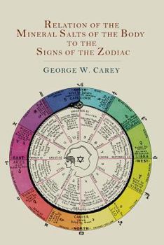 Paperback Relation of the Mineral Salts of the Body to the Signs of the Zodiac Book