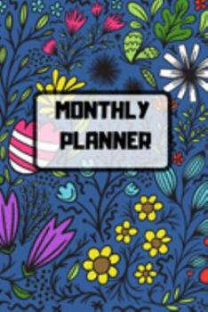 Paperback Monthly planner: Flowers Cover Planner Notebook Novelty Gift Diary for women Lovers, Blank Calendar with notes Journal to Write In Idea Book