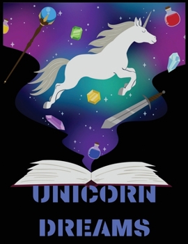 Unicorn dreams: Journal and Notebook for Girls - Composition Size (8.5"x 11") With Lined and Blank Pages, Perfect for Journal, Doodling, Sketching and Notebook
