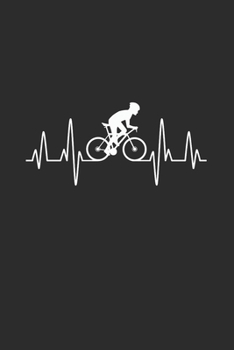 Bicycle Notebook: Bicycle Cycle Heartbeat / 6x9 Inches / 120 Sites / Ruled Paper