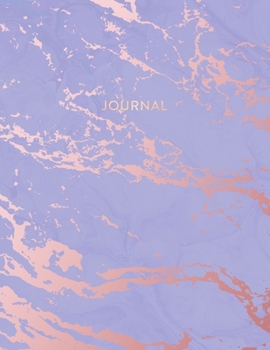 Journal: Beautiful Purple Marble and Rose Gold | 8.5 x 11, Wide Ruled Pages | Gift for Women and Teen Girls