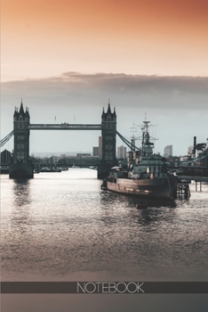 Paperback Notebook: Tower Bridge at dusk, London [110 pages]: Tower Bridge at dusk, London Book