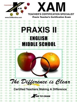 Paperback Praxis English Middle School Book