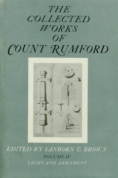 Hardcover The Collected Works of Count Rumford Book