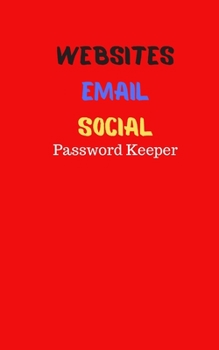 Red Password Notebook 60 Pages - 5x8 inches