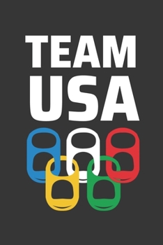 Paperback Team Usa Notebook: Lined Journal, 120 Pages, 6 x 9, Affordable Beer Olympics Gift Journal Matte Finish Book