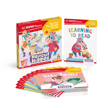 Paperback DK Super Phonics My First Decodable Stories Haircut Hippos Book