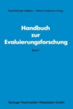 Paperback Handbuch Zur Evaluierungsforschung: Band 1 [German] Book