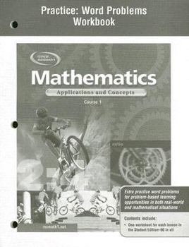 Paperback Mathematics: Applications and Concepts, Course 1, Practice: Word Problems Workbook Book