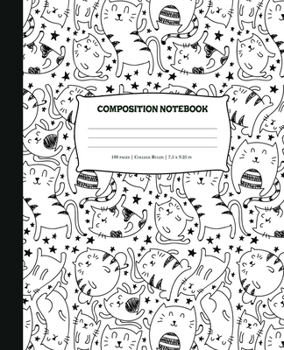 Composition Notebook: Kitten Journal for Notes | Notebook with Cats Lined College Ruled | 100 Lined Pages | Notebook / Journal for Students and Kids