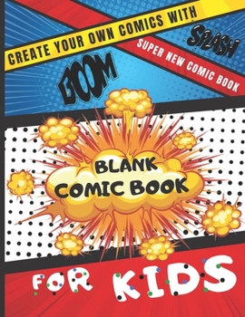 Paperback Blank Comic Book For Kids: Create Your Own Comics With Super new Comic Book