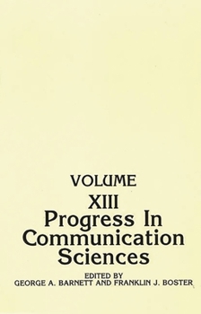 Paperback Progress in Communication Sciences, Volume 13 Book