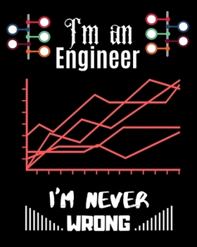 Paperback I'm an Engineer I'm Never WRONG: Graphing Paper Composition Book for Industrial Engineering, Systems Analysis, Engineer, Engineering Students, Math an Book