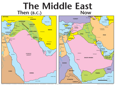 Wall Chart The Middle East Then and Now Wall Map [Large Print] Book