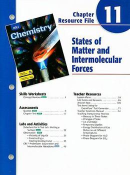 Paperback Holt Chemistry Chapter 11 Resource File: States of Matter and Intermolecular Forces Book