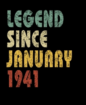 Paperback Legend Since January 1941: Retro Birthday Gift Notebook With Lined Wide Ruled Paper. Funny Quote Sayings 7.5 x 9.25 Notepad Journal For Taking No Book
