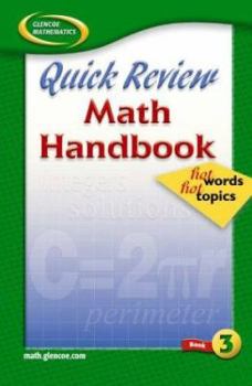 Hardcover Quick Review Math Handbook: Hot Words, Hot Topics, Book 3, Student Edition Book