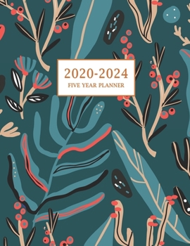 Paperback 2020-2024 Five Year Planner: Five Year Monthly Planner 8.5 x 11 with Coloring Pages (Volume 5) Book
