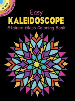 Paperback Easy Kaleidoscope Stained Glass Coloring Book