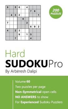 Paperback Hard Sudoku Pro: Book for Experienced Puzzlers (200 puzzles) Vol. 60 Book