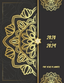Paperback 5 Year Planner 2020 - 2024: The Bloom 5 Year Planner Calendar Book 2020-2024 Size 8.5 x 11 Inch, 60 Months Calendar, 5 Year Appointment Calendar, Book